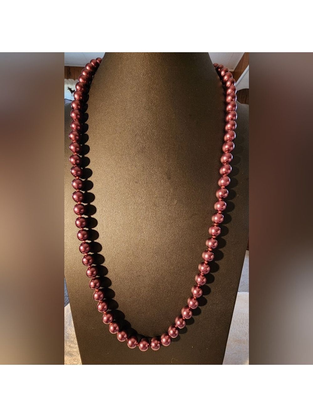 Vtg Joan Rivers Classics 30"Purple Bead Necklace – Elegant Statement Strand NWOT